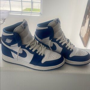 Nike Blue and White Sneakers Stylish Comfort